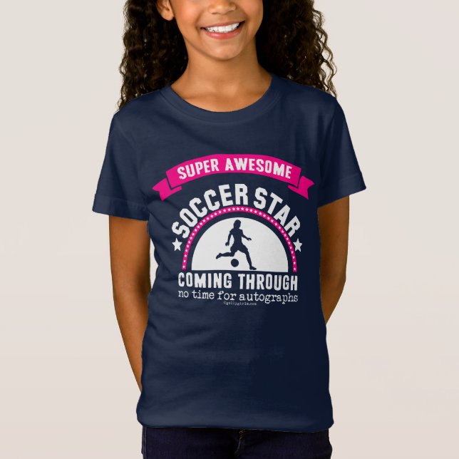 Camiseta Golly chicas: Estrella de fútbol impresionante (Anverso)