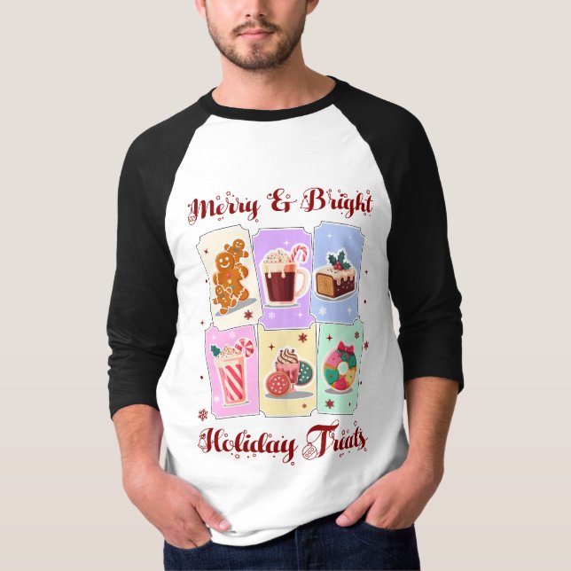 Camiseta Golosinas Navideñas Alegres y Brillantes Postre de (Anverso)