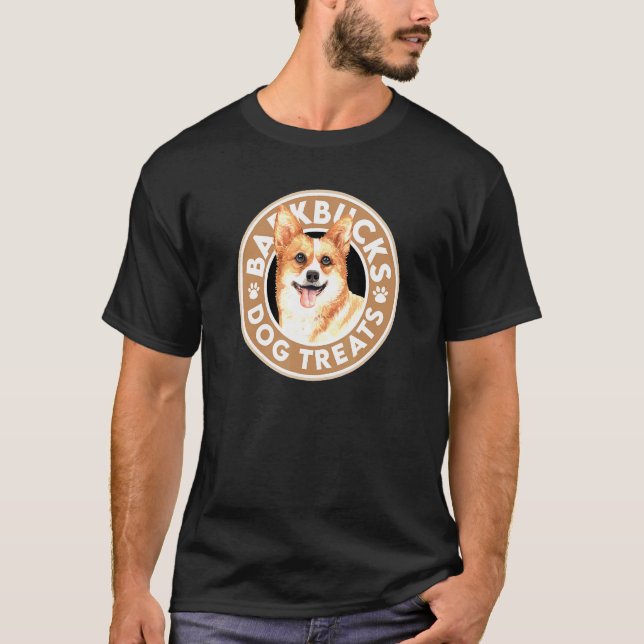 Camiseta Golosinas para perros Barkbucks Corgi (Anverso)