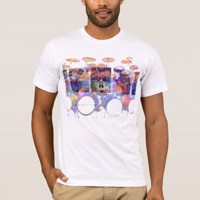 Camiseta "golpe 1PEACE él. La vida es rythym". (Anverso)