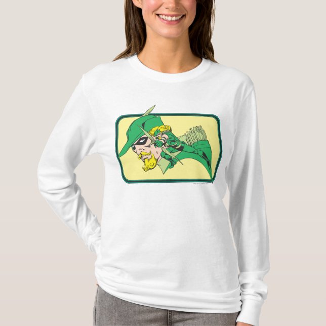Camiseta Golpe de cabeza de flecha verde (Anverso)