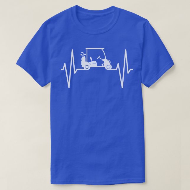 Camiseta Golpe de corazón de carrito de golf (Diseño del anverso)