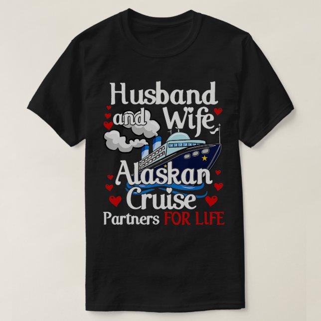 Camiseta Golpe de esposa de esposo en crucero coincidiendo  (Diseño del anverso)