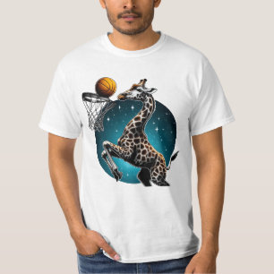 Camiseta Golpe de jirafa cósmico - Arte de baloncesto galác