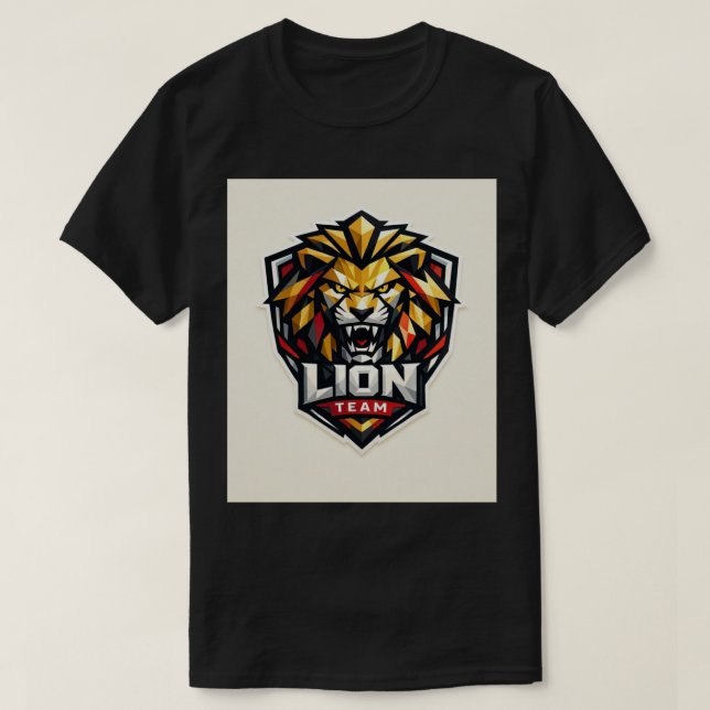 Camiseta Golpe de León Geométrico: Emblema Moderno de Equip (Diseño del anverso)
