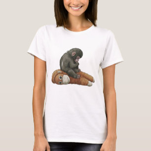 Camiseta Golpe de mono, bebé orangután abraza mono