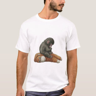 Camiseta Golpe de Mono, Beso de Bebé Orangután Mono 