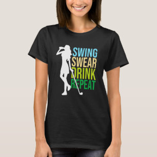 Camiseta Golpe de mujeres, maldición, bebida, repetir, amor