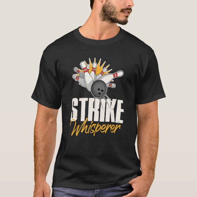 Camiseta Golpe en el equipo del Bowling Bowler de Strike Wh (Anverso)