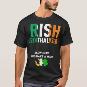 Camiseta Golpe irlandés de alcoholímetro aquí St. Patrick's