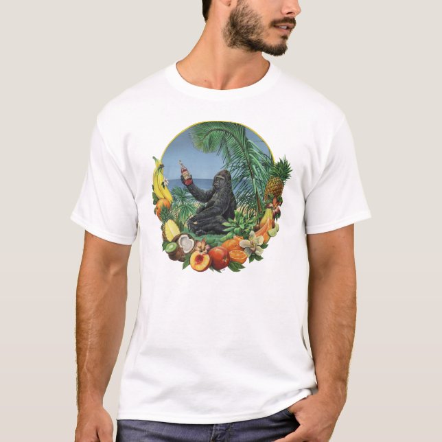 Camiseta ¡Golpe tropical! Mono en las ilustraciones (Anverso)