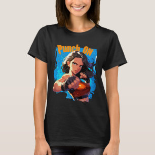 Camiseta Golpea a las mujeres fuertes luchadoras de kickbox