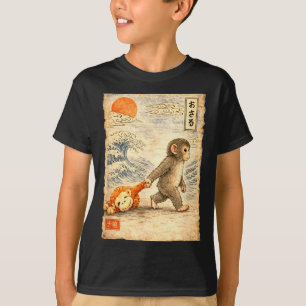 Camiseta Golpea al mono diseño divertido para bebé para tod