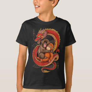 Camiseta Golpea al mono dragón estético japonés tokyo