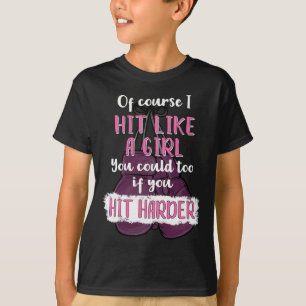 Camiseta Golpea Como Una Chica Camiseta Divertida