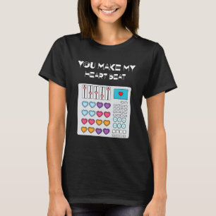 Camiseta Golpea DJ Techno Rave Fiesta Corazones Día Feliz V