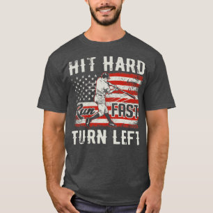 Camiseta Golpea Duro Corre Rápido Gira a la Izquierda Bande