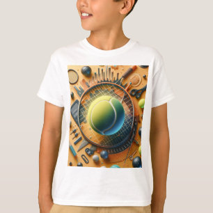 Camiseta "Golpean a Smash: Pelota de tenis y arte de chaque