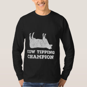 Camiseta Golpeando a campeón de vaca con divertidos consejo