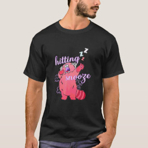 Camiseta Golpeando el despertador de gato Snooze durmiendo 