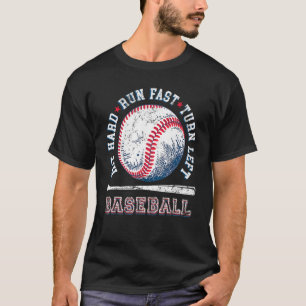 Camiseta Golpear a la izquierda con jugador de béisbol dive