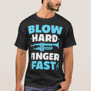 Camiseta Golpear al dedo duro rápido Divertido Trumpetero j