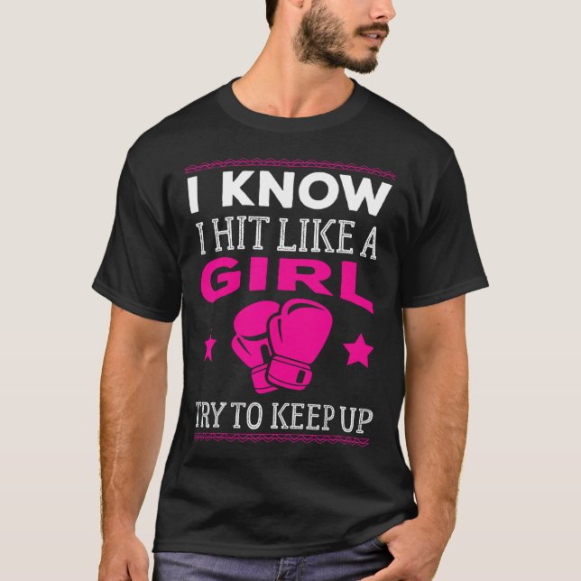 Camiseta Golpear como un regalo de Chica de boxeo gracioso (Anverso)