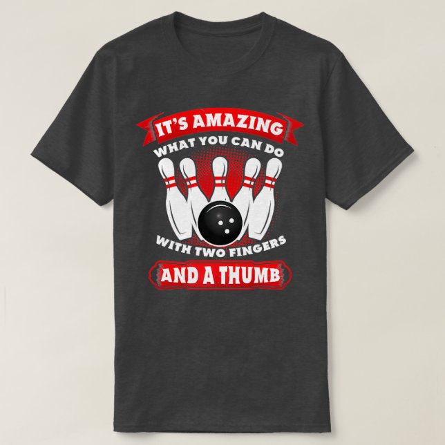 Camiseta Golpear dos dedos con un dedo (Diseño del anverso)