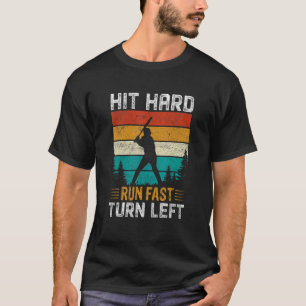 Camiseta Golpear el béisbol vintage a la izquierda
