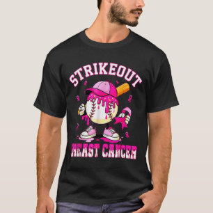 Camiseta Golpear el cáncer de mama Drip P de béisbol con co