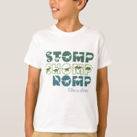Golpear el chomp como un niño de dino