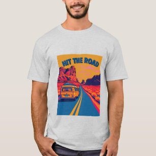 Camiseta Golpear La Carretera - Vintage Camper Van Road Tee