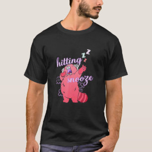 Camiseta Golpear la Snooze Gato Reloj de Alarma Durmiendo S