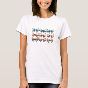 Camiseta Golpear patrones en una fila