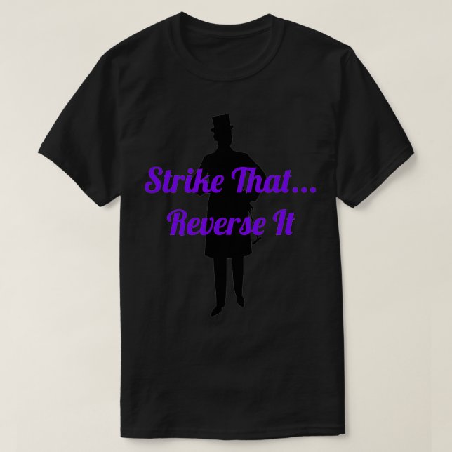Camiseta Golpear que lo inviertan sobre el hombre del sombr (Diseño del anverso)