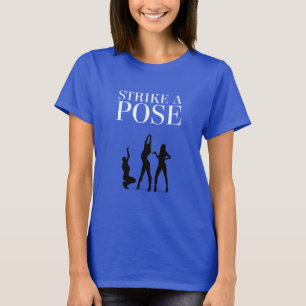 Camiseta Golpear una cadera con texto en blanco o negro
