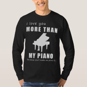 Camiseta Golpear una fibra divertida - Te amo más que el pi