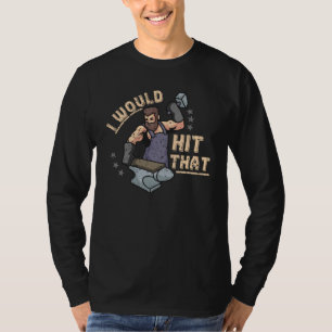 Camiseta Golpearía Ese Martillo Anvil Bladesmith Forge Bla