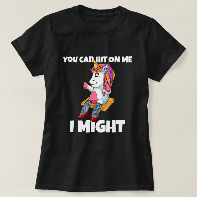 Camiseta Golpee Conmigo Podría Unicornio Cañón De Pino Abaj (Diseño del anverso)