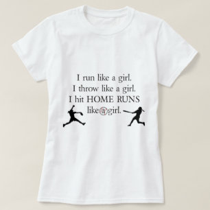 Camiseta Golpeé home run como un chica
