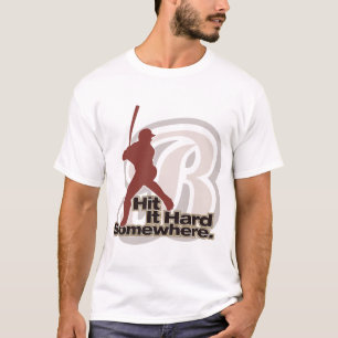 Camiseta Golpéelo difícilmente con Baseballisms