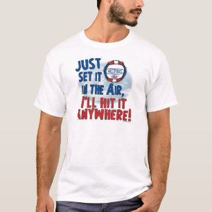 Camiseta Golpéelo dondequiera voleibol por los estudios de