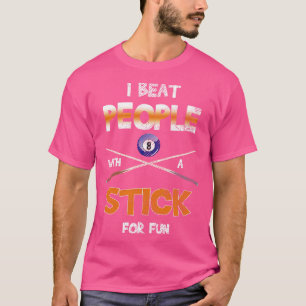 Camiseta Golpeo A La Gente Con Billetes De Billar De Billar