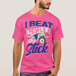 Camiseta Golpeo A La Gente Con Un Billar De Billar De Billa