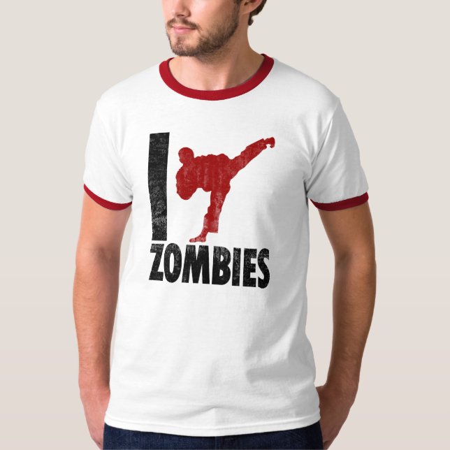 Camiseta Golpeo a zombis con el pie (Anverso)