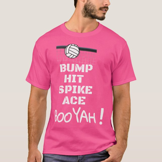 Camiseta Golpeo en Spike Ace Booyah Gracioso Voleibol (Anverso)