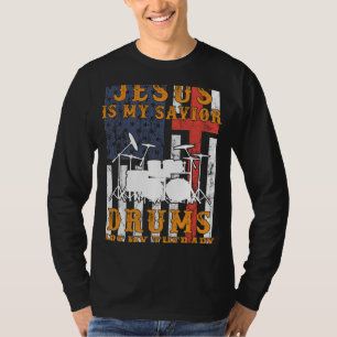 Camiseta Golpes de fe: Jesús es mi salvador, los tambores s