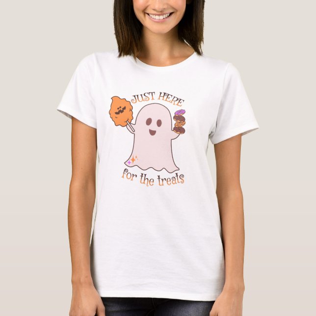 Camiseta Golpes de Halloween Fantasma y Dulces  (Anverso)