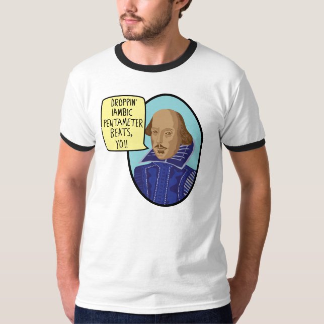 Camiseta Golpes del pentámetro de Iambic (Anverso)