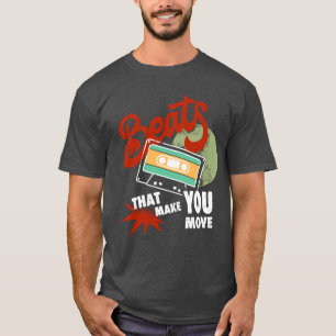 Camiseta Golpes que te hacen mover   Diseño de música retro